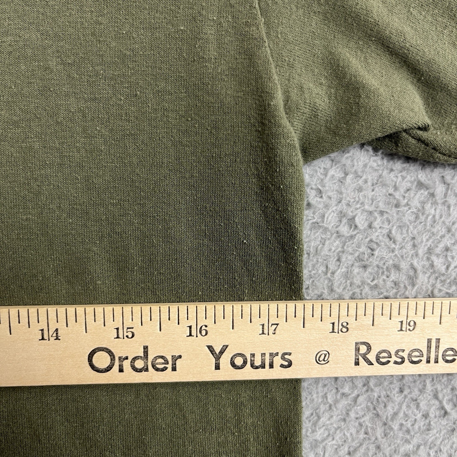 VTG Soffe T Shirt Tag M 17.5” PTP Single Stitch Sleeve Army Green Olive Military