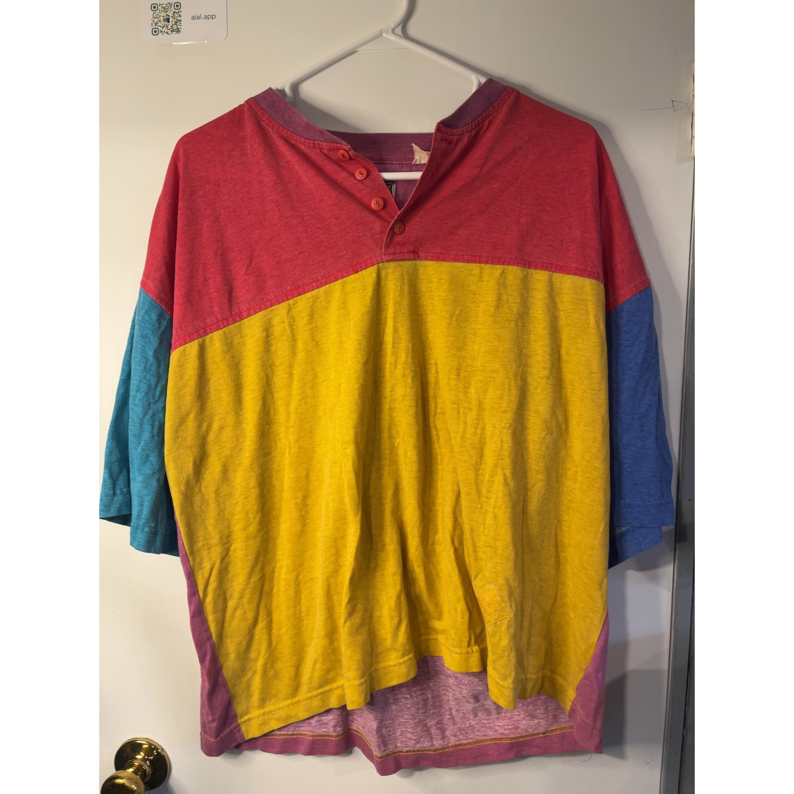 Saturdays Color Block T-Shirt Multi Size L Oversized