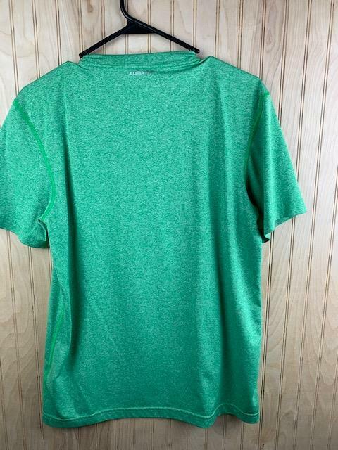 Adidas Size Medium Mens Tee Shirt Climalite Green Short Sleeve Crew Neck