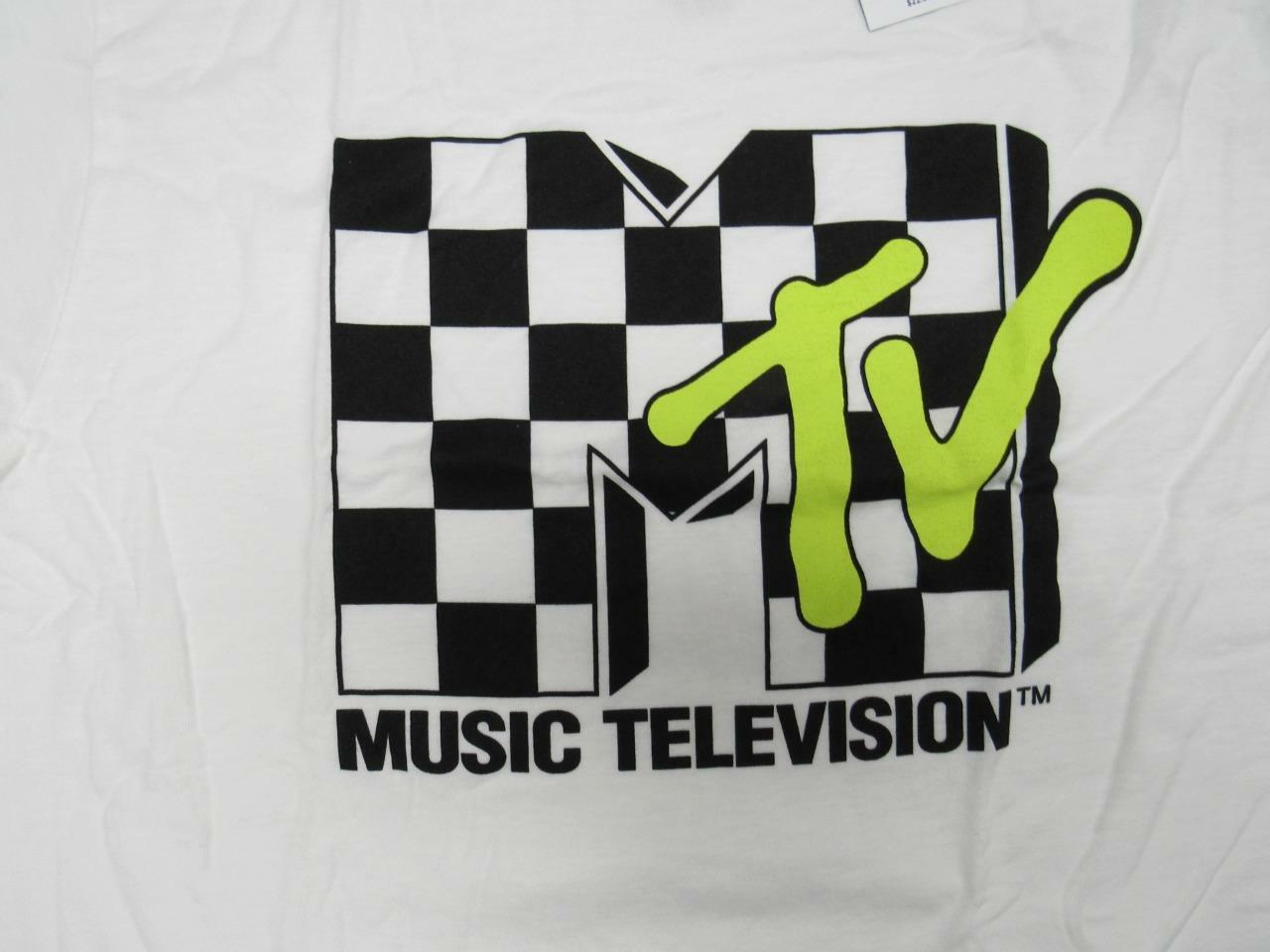 New MTV Music Television Mens S-M-L-XL-2XL-3XL White 90’s Style Shirt $22