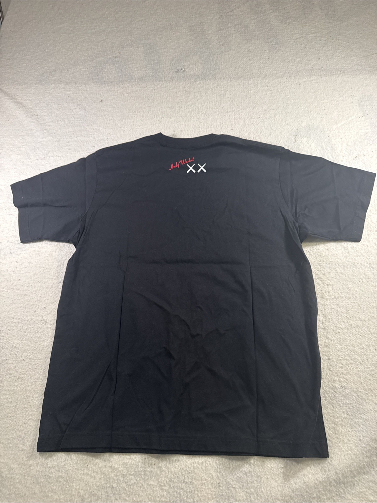 New Uniqlo UT KAWS Warhol Graphic Tee T-Shirt Black With Tags Size Large