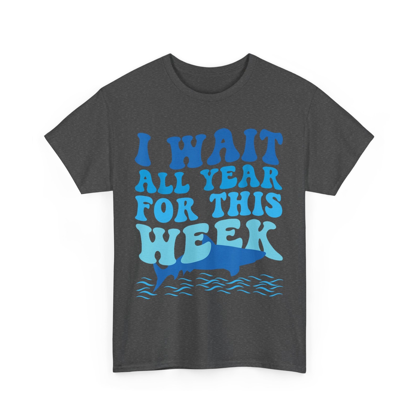 I Wait All Year For This Week T-Shirt, Funny Sharks Lovers Ocean Women Men Shirt