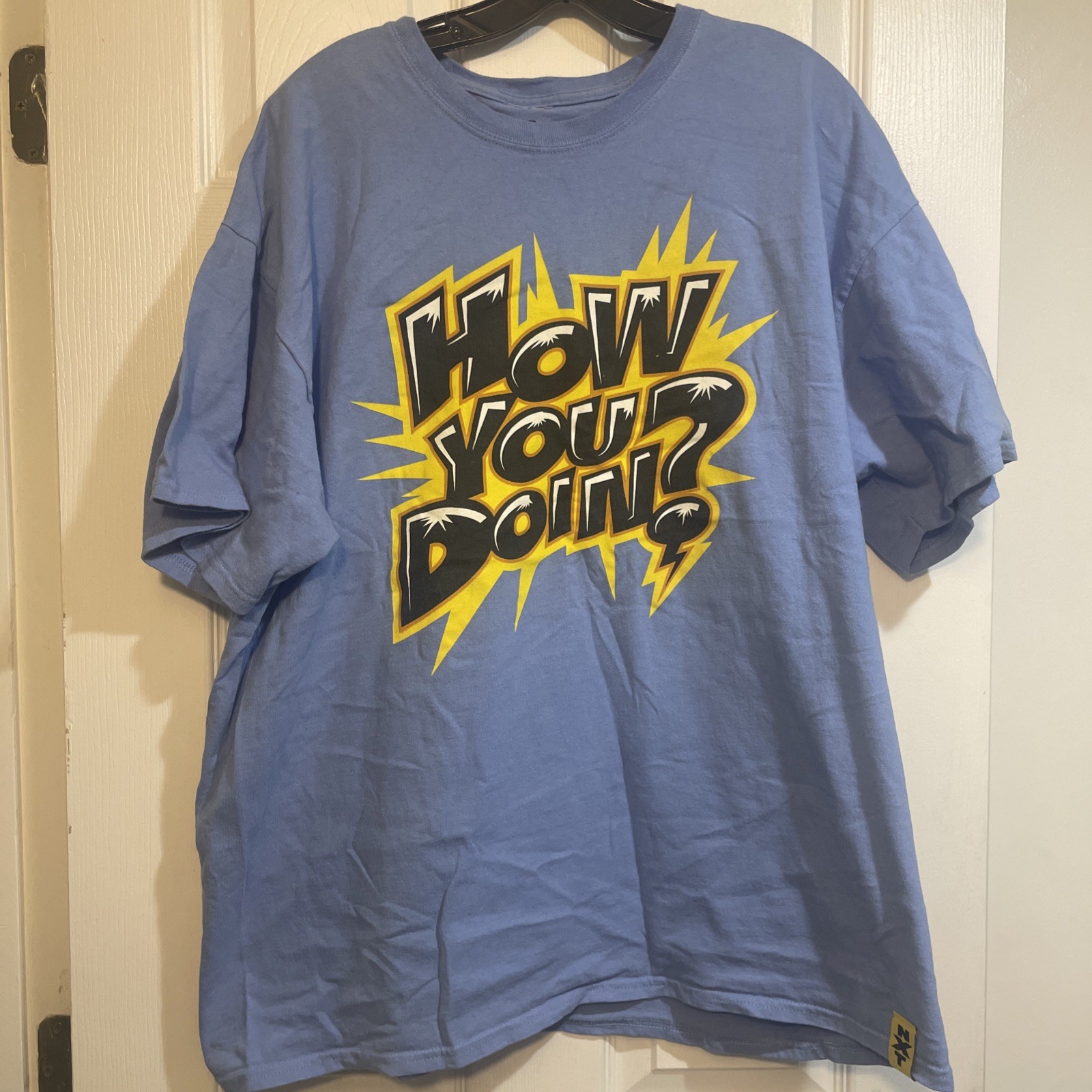 ENZO & BIG CASS T SHIRT MENS 2XL NXT WWE WRESTLING BLUE HOW YOU DOIN?
