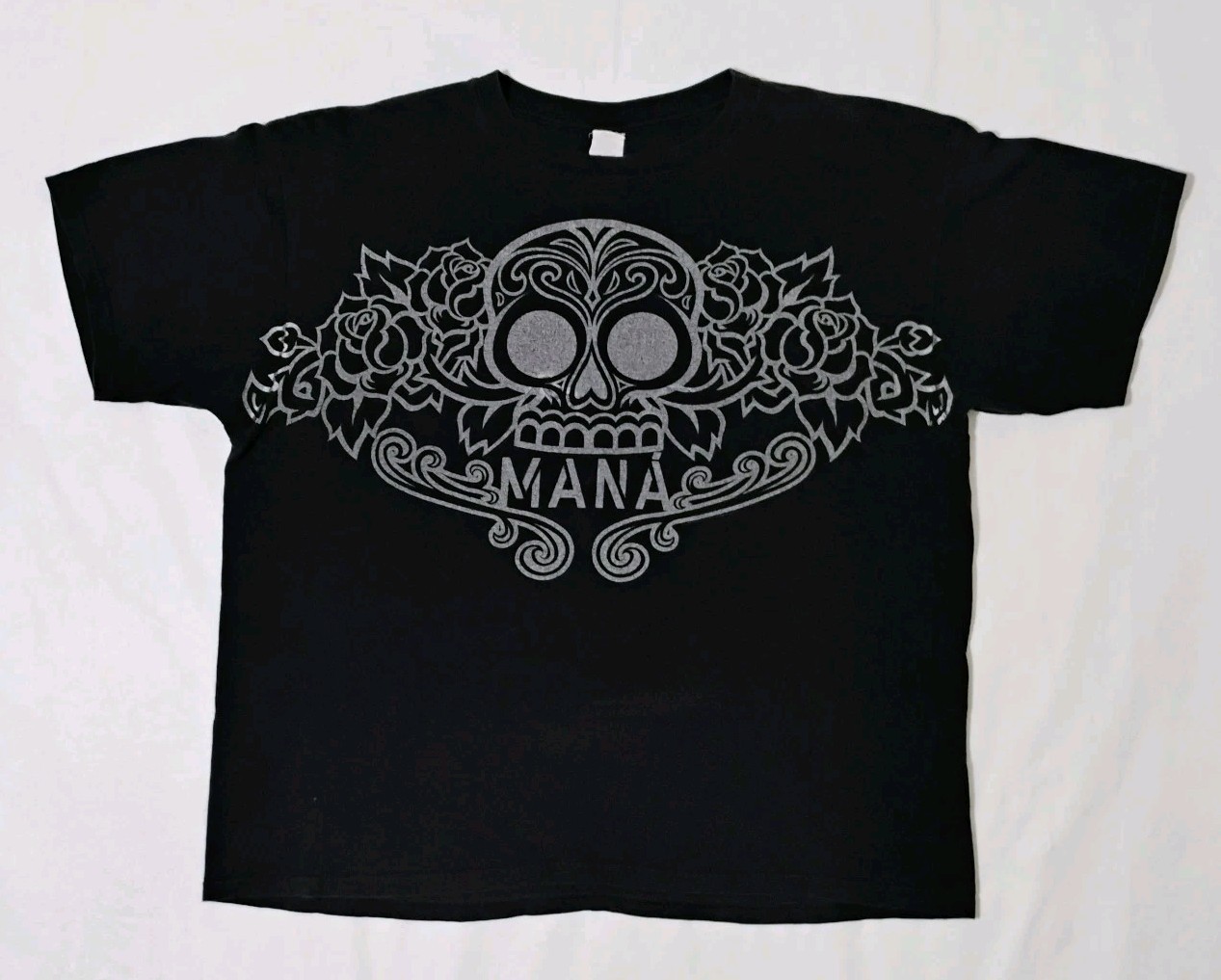 MANA Sugar Skull Roses Mexico Pop Rock Concert Band T-Shirt Size 2X