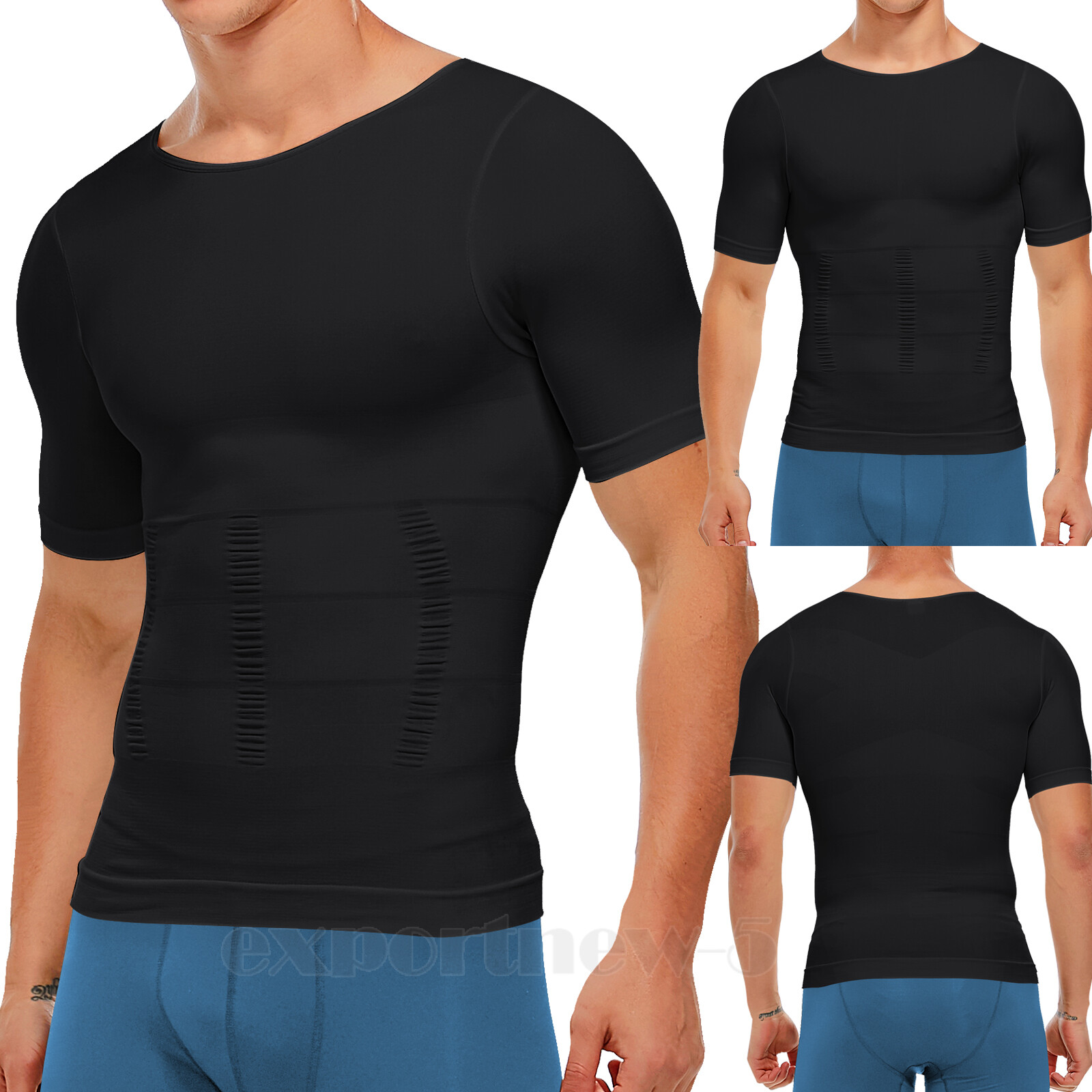 Fajas Para Hombres Faja Reductora De Hombre Men Tee Shaper Tummy Control T shirt
