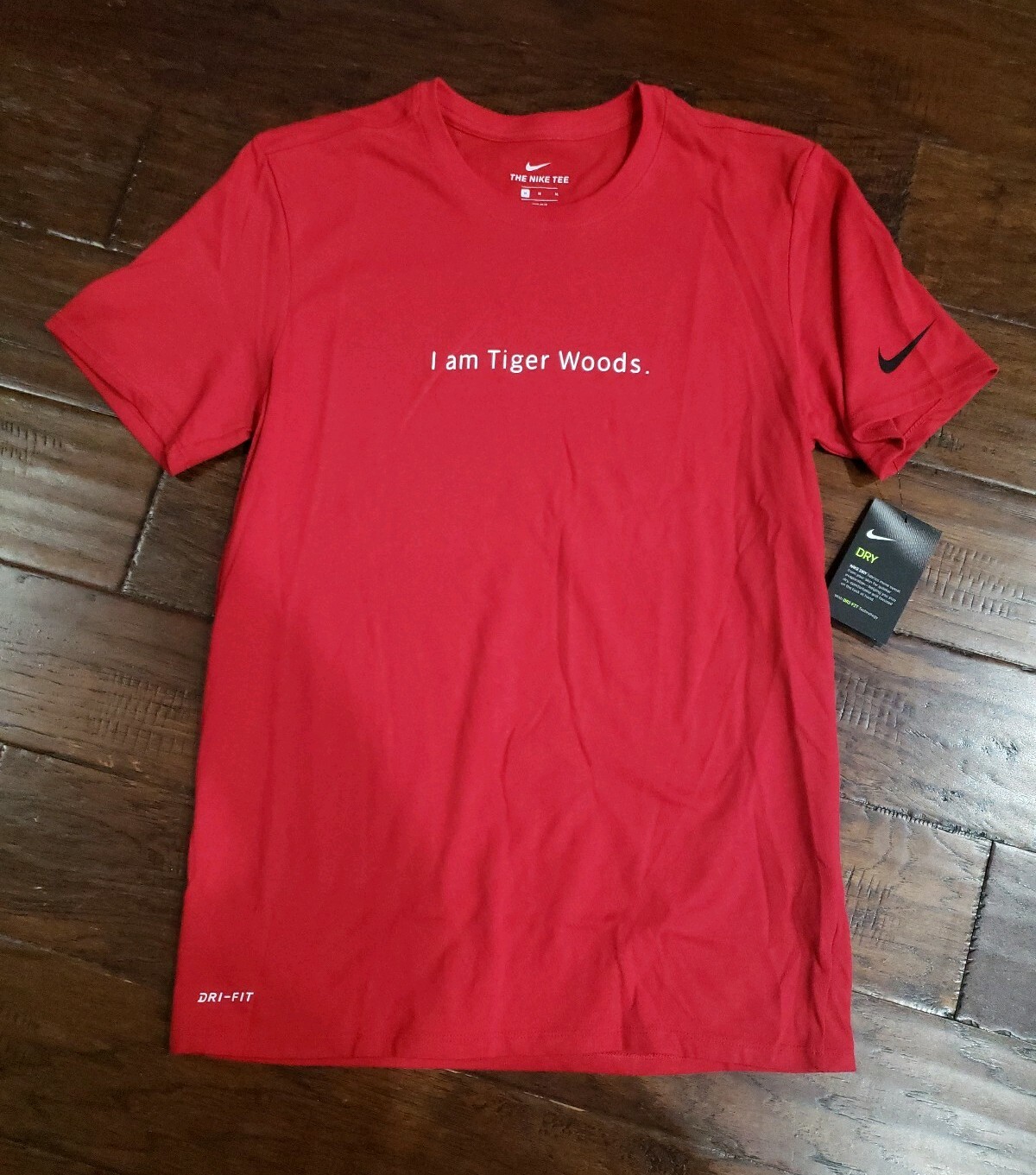 NIKE MENS “I AM TIGER WOODS” T SHIRT Size Small CW2577 687 Red *RARE*