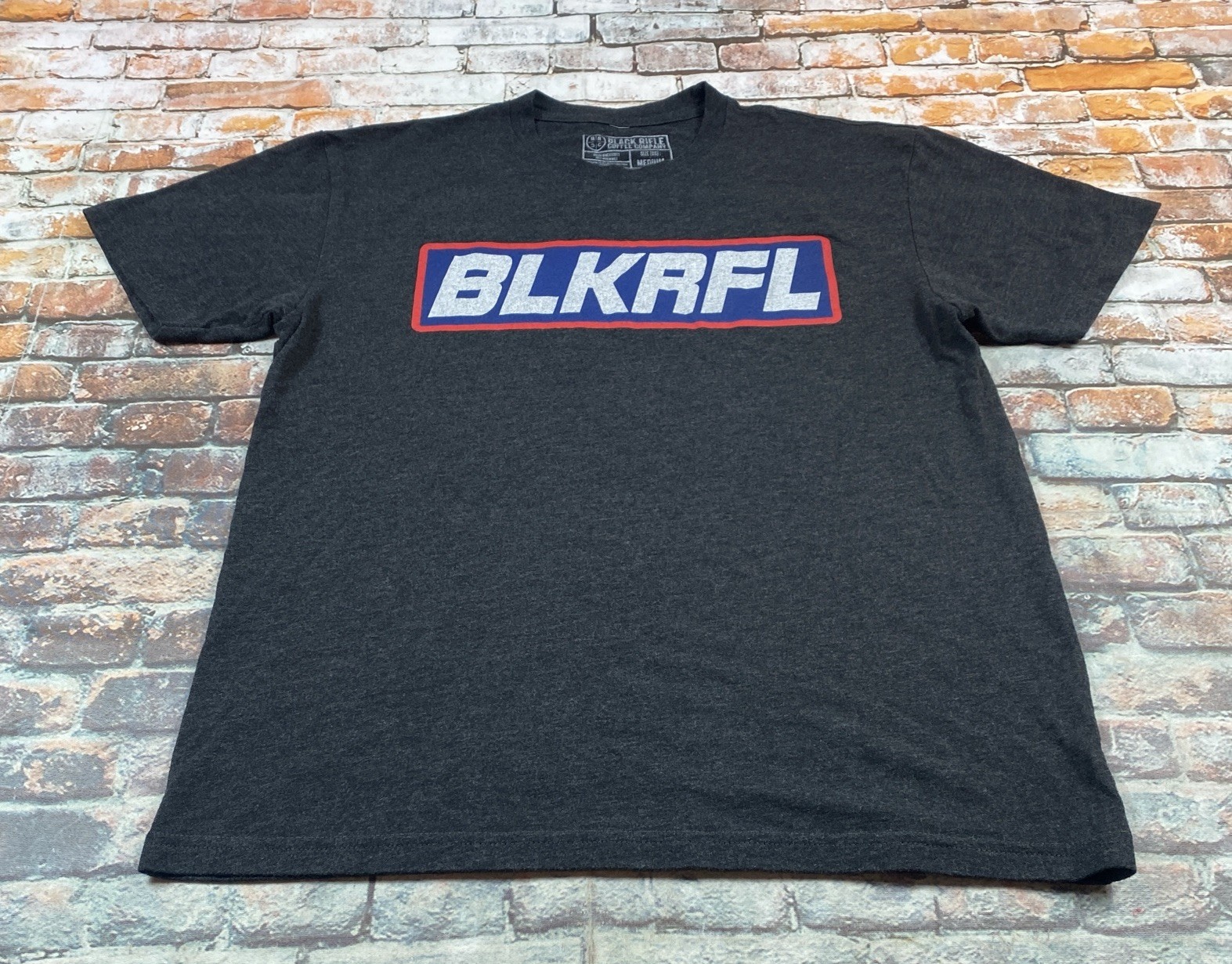 Black Rifle Coffee Company Shirt Adult Medium Gray Military Outdoor Tee Mens