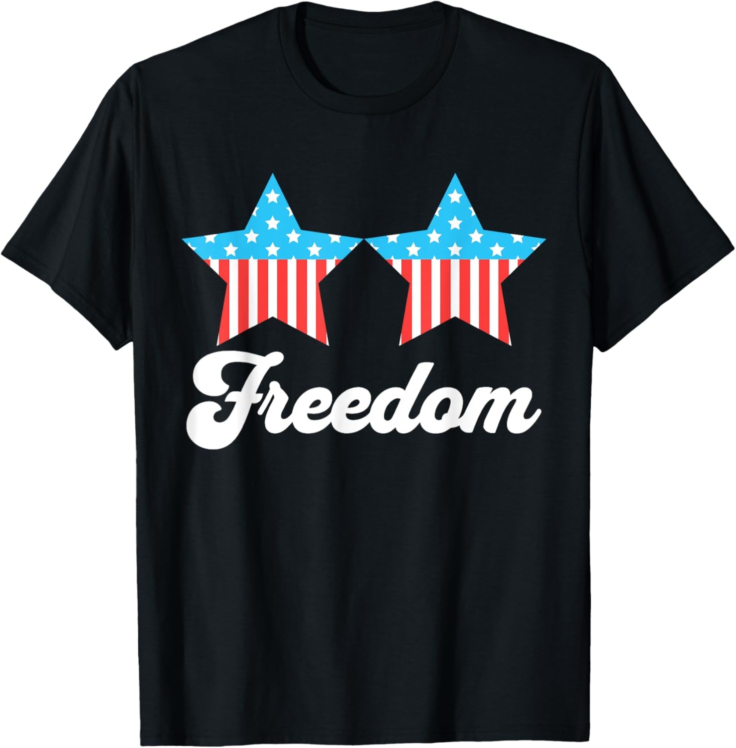 Groovy Freedom 4th of July Matching Couples T-Shirt