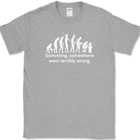 Something Somewhere Went Terribly Wrong T-Shirt Funny Nerd Computer Tee