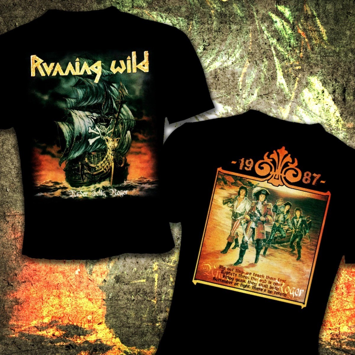 Christmas gift RUNNING WILD UNDER JOLLY ROGER 1987 Unisex All Size Shirt 24D140