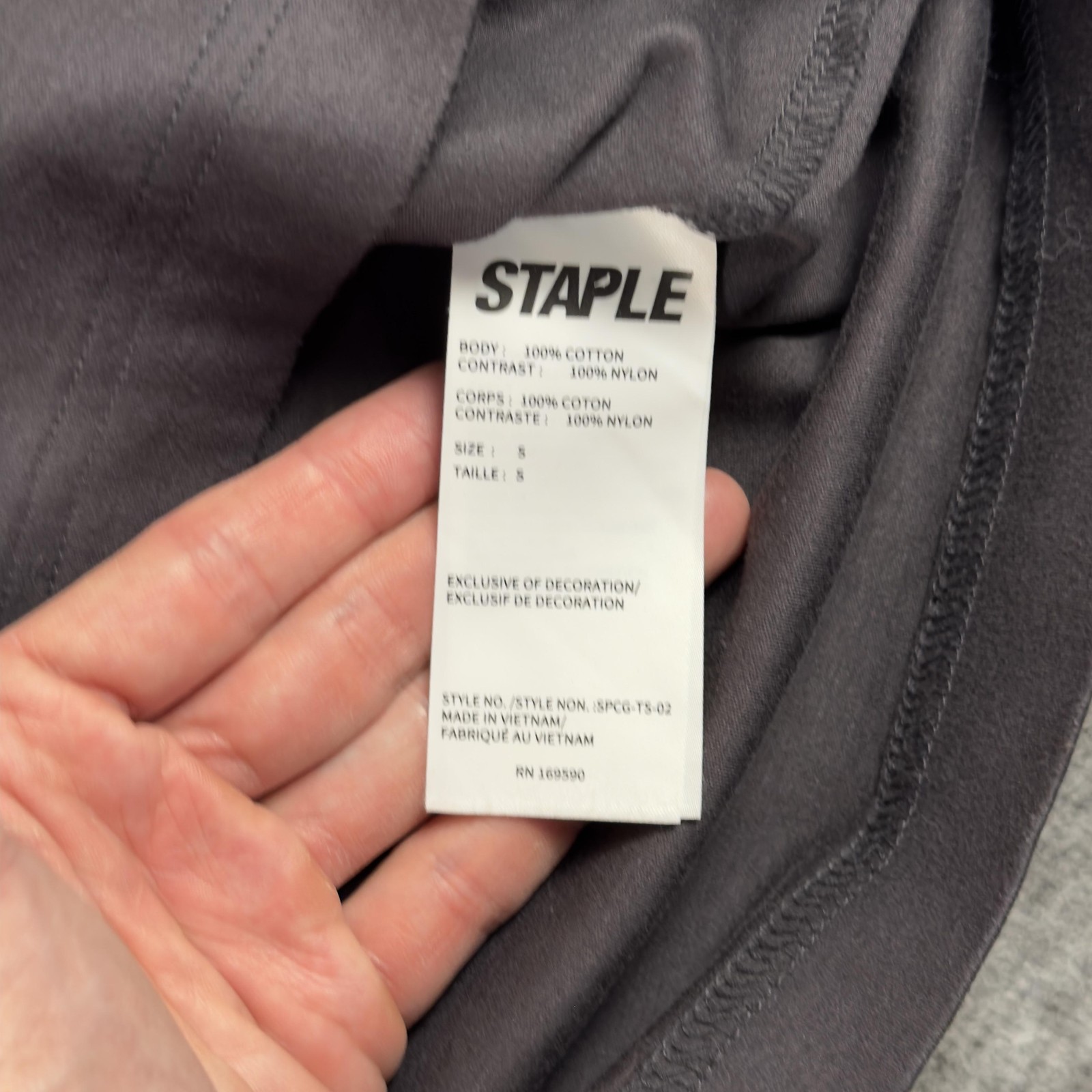 Staple Pigeon Shirt Mens Small Gray Zip Pocket Logo Streetwear Cotton SPG-TS-02