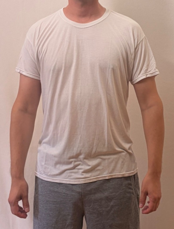 Hanes X-Temp White Size L Short Sleeve Crewneck Cotton T-Shirt