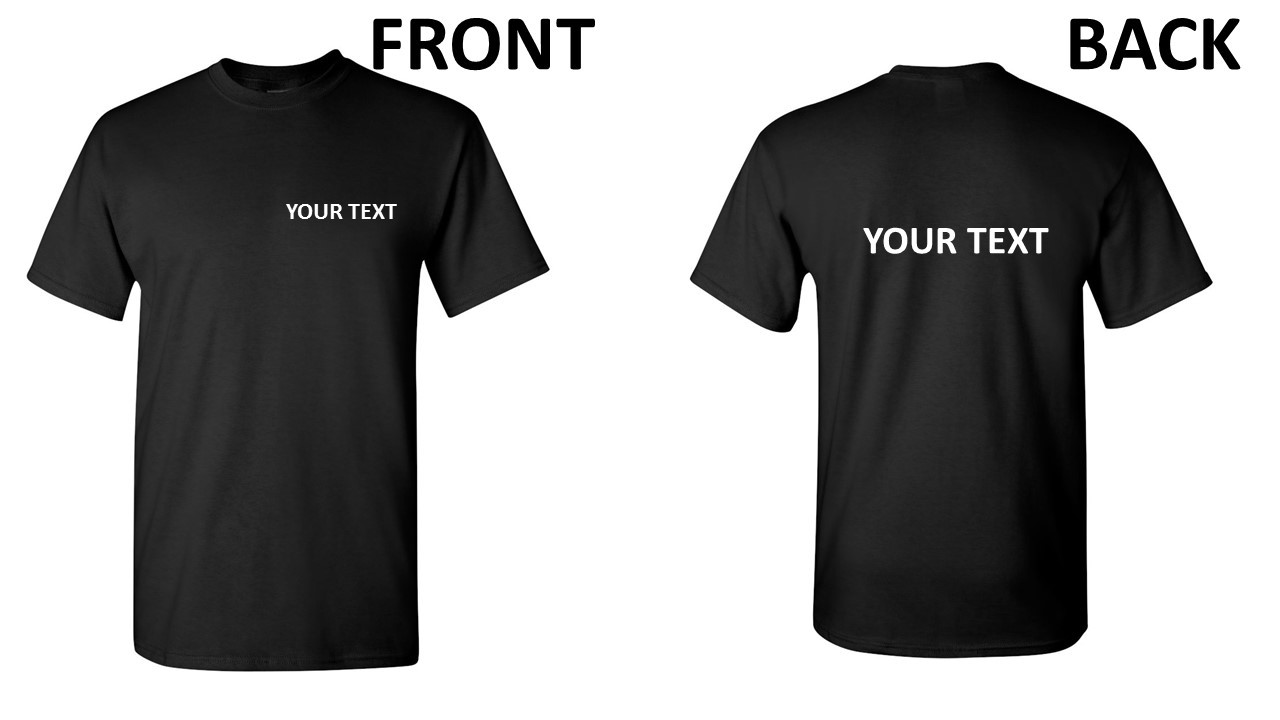 Customized Personalized Shirt Your Text Business Name Own Text Any Font Gift