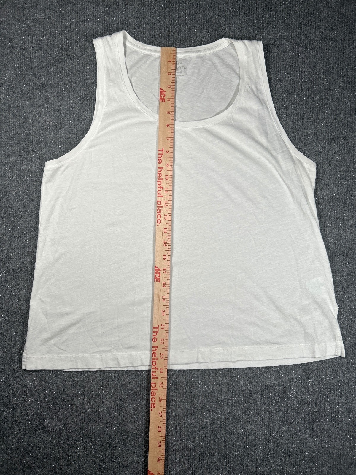 J.Crew White Slub Cotton Tank Top XL