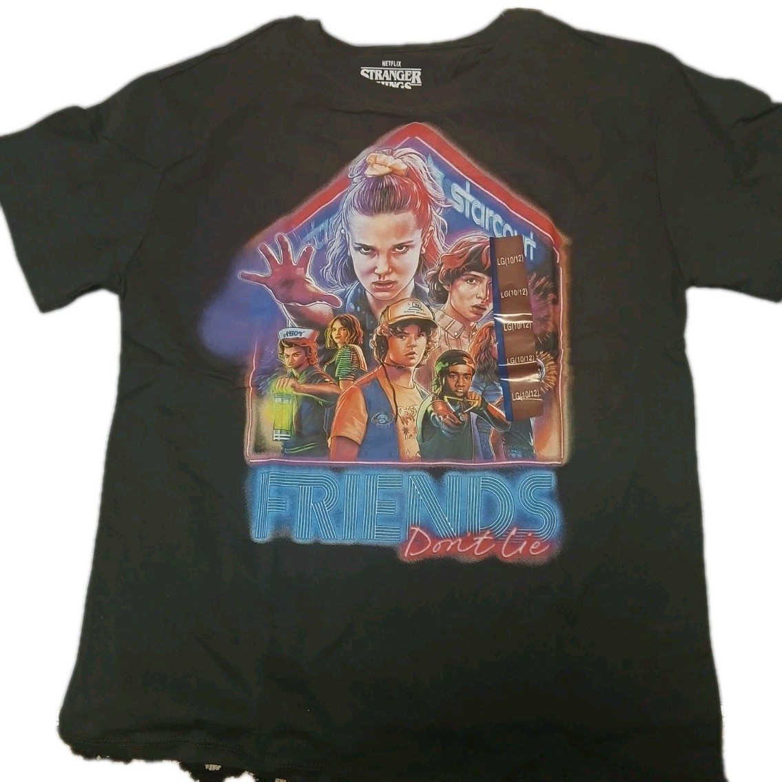 Stranger Things Poster Shirt .Friends Don’t Lie Size 10,12 And Size 6,7 Kids.