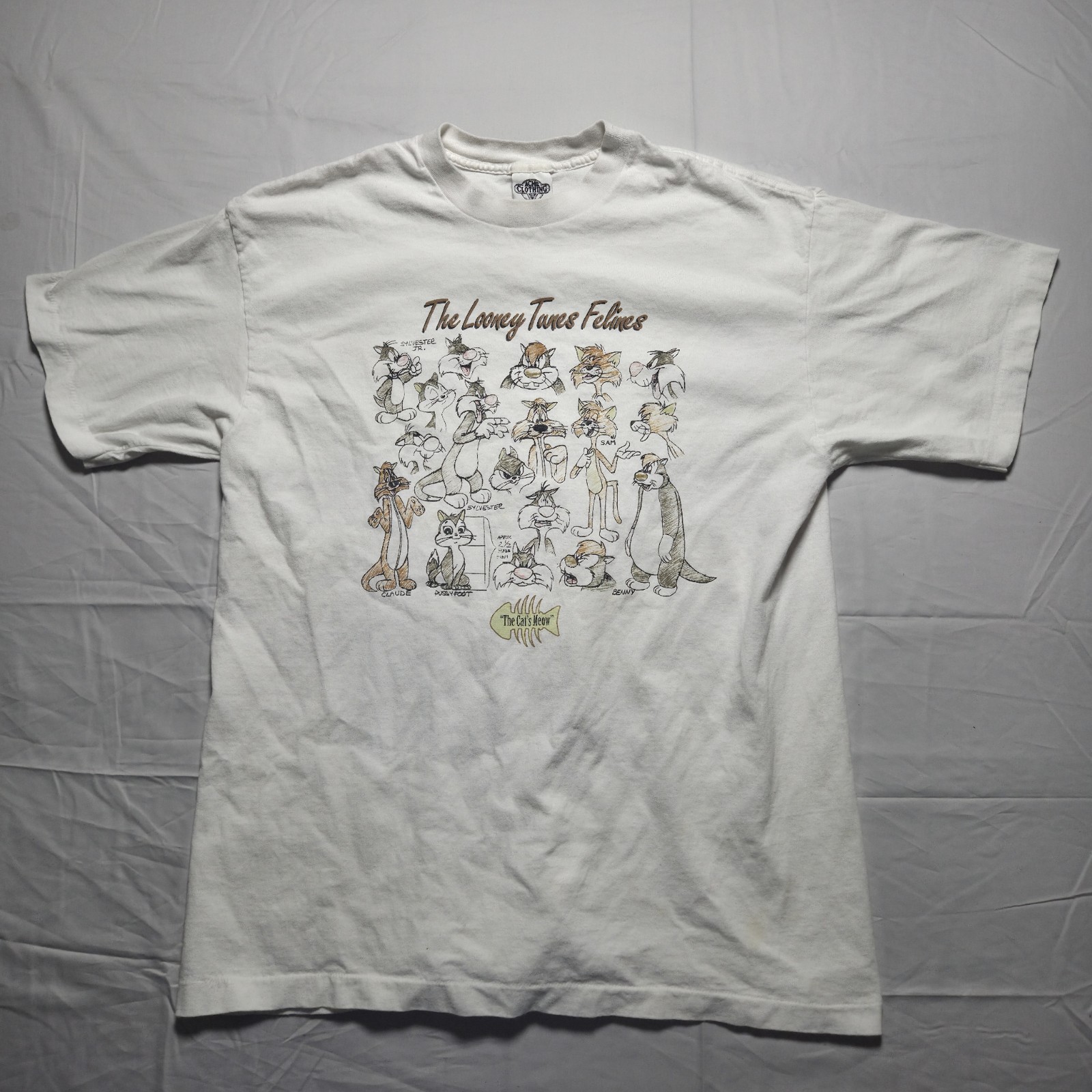 Vintage XL Single Stitch USA Acme Clothing The Looney Tunes Felines Cats Shirt