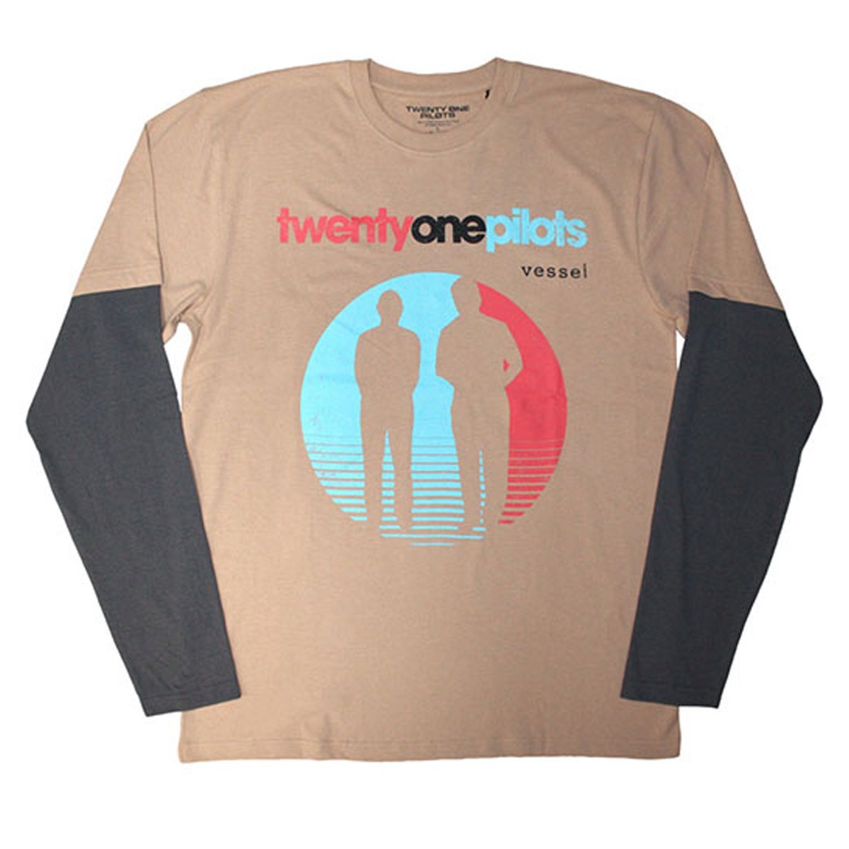 Twenty One Pilots ‘Vessel’ (Grey & Sand) Eco Layered Long Sleeve Shirt