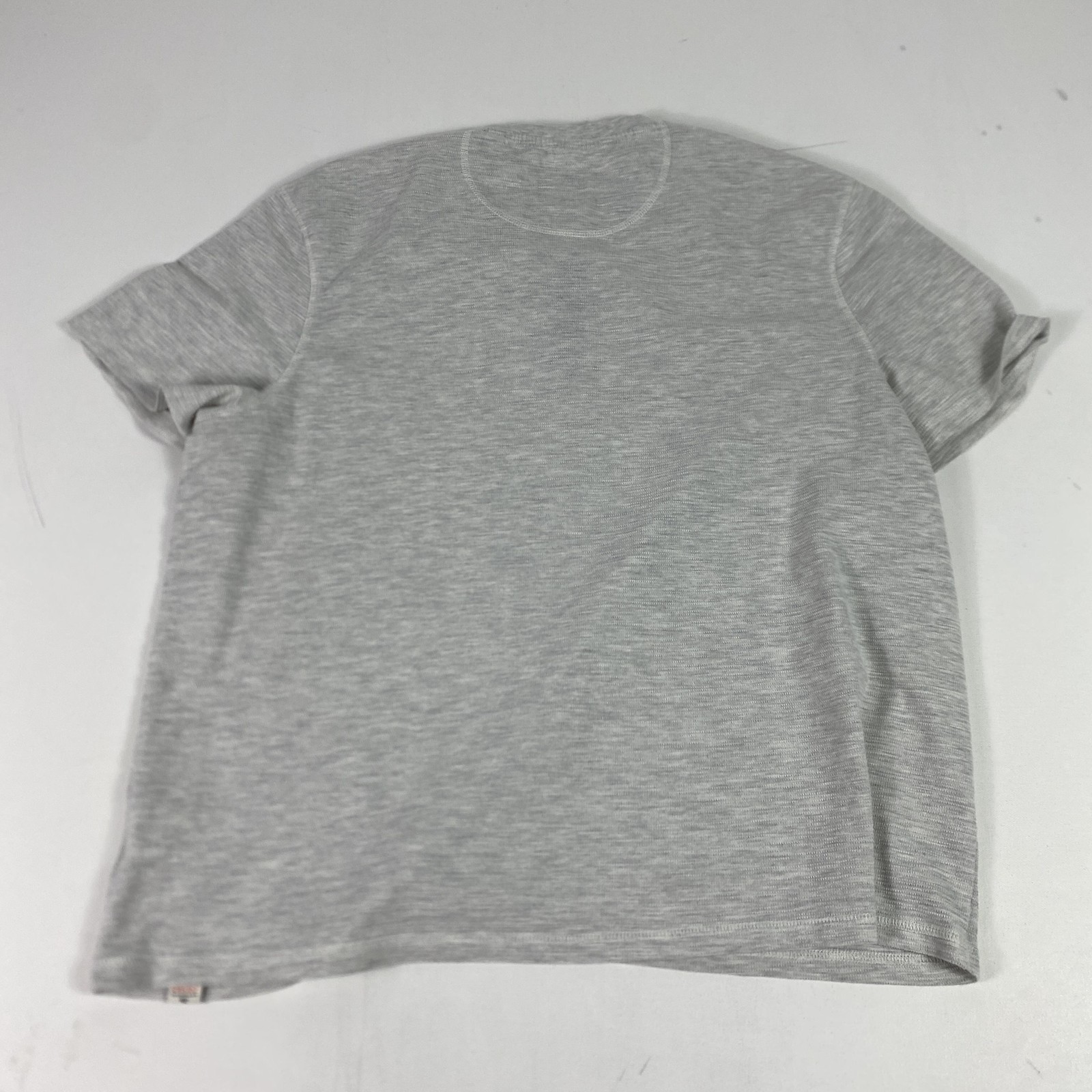 Copper & Oak Shirt Mens 2XL Gray Short Sleeve Henley Textured Knit Casual Tee
