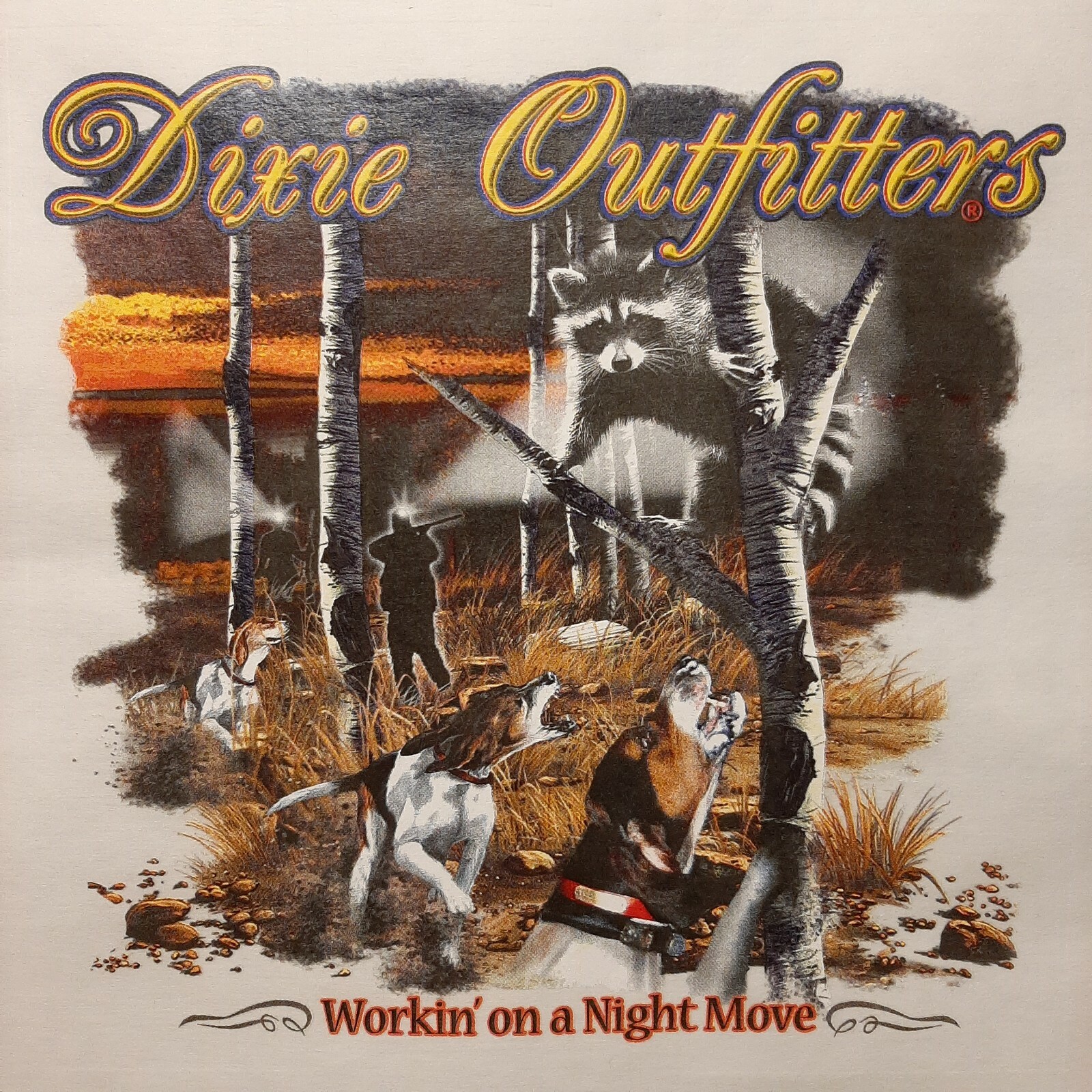 DIXIE OUTFITTERS COON HUNTING WORKING ON A NIGHT MOVE SHIRT #7051