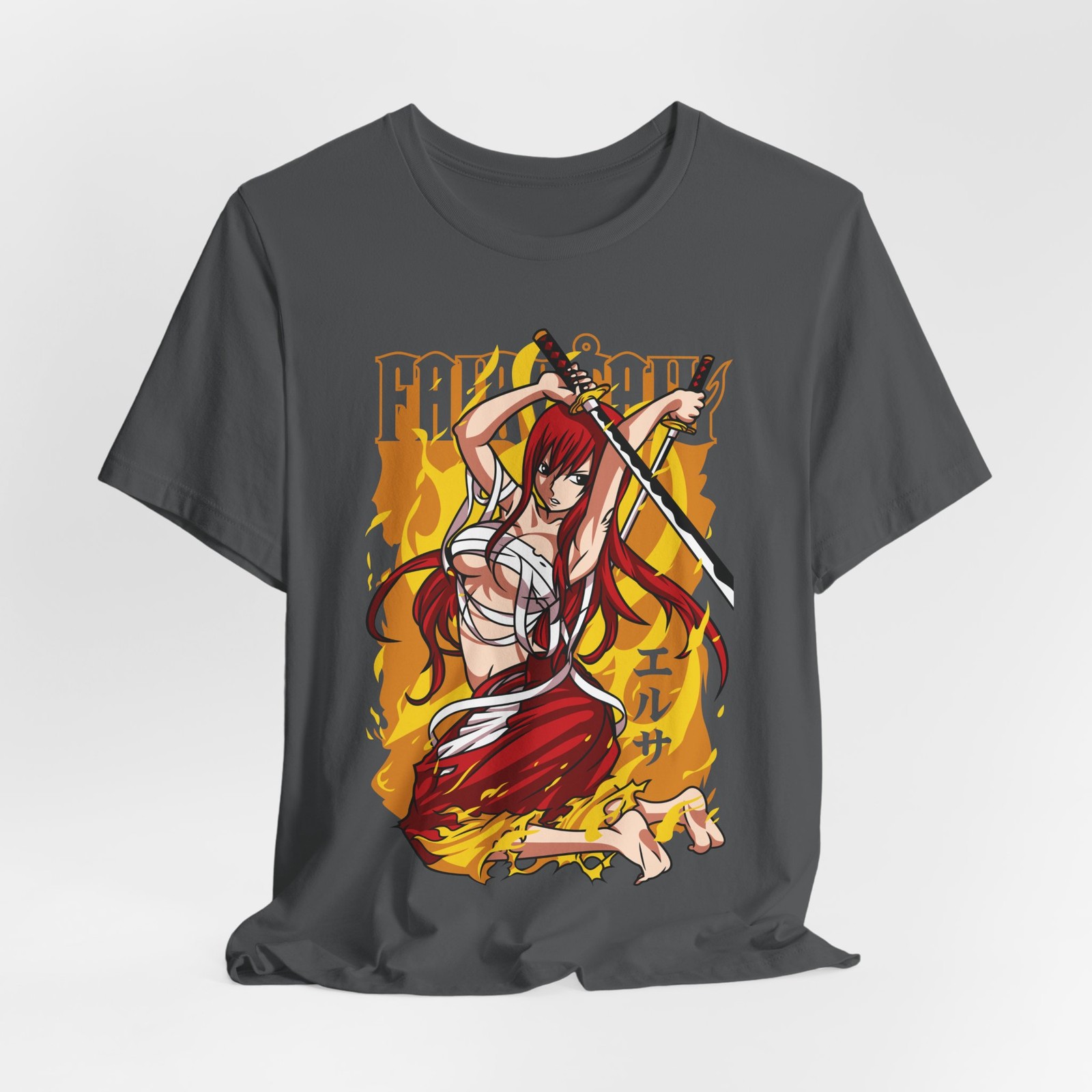 Fairy Tail | Erza Scarlet | Custom Anime Sword Warrior Shirt