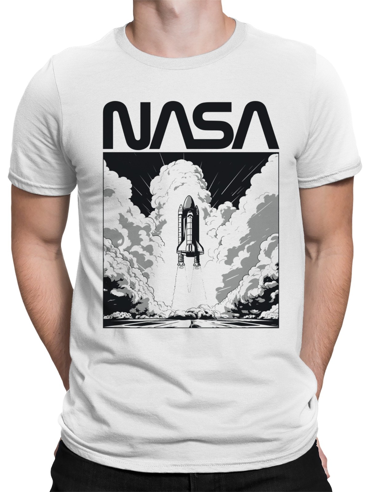 Officially Licensed Nasa Rocket Launch Men’s T-shirt