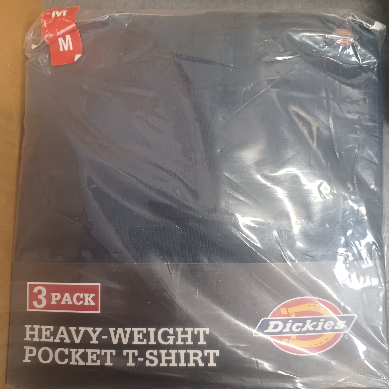 Dark NAVY 3 Count Dickies – Men’s T-shirt W/Pocket, Heavyweight for Durability M