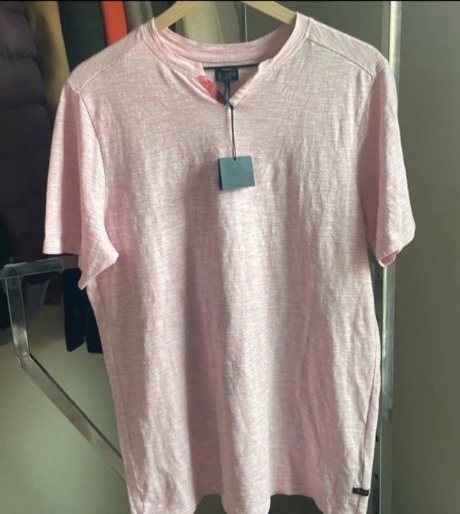 Good Man Brand Striped Victory V Notch Tee Nwt