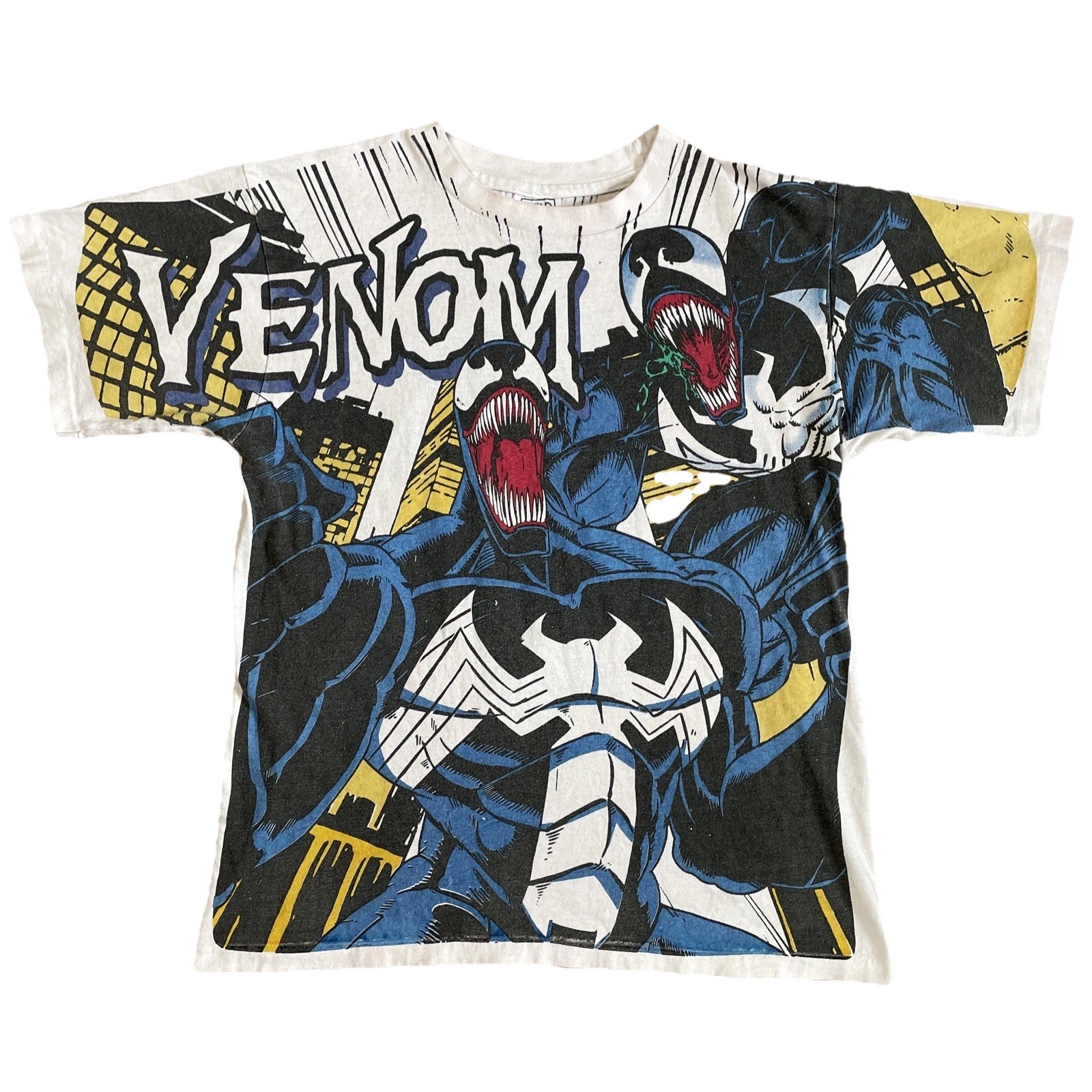 Vintage Venom Carnage Marvel AOP Shirt Size L Single Stitch Wild Oats