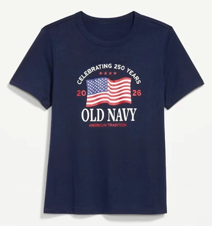 OLD NAVY US Flag 2026 RED, NAVY, etc 250th Anniversary T-SHIRT