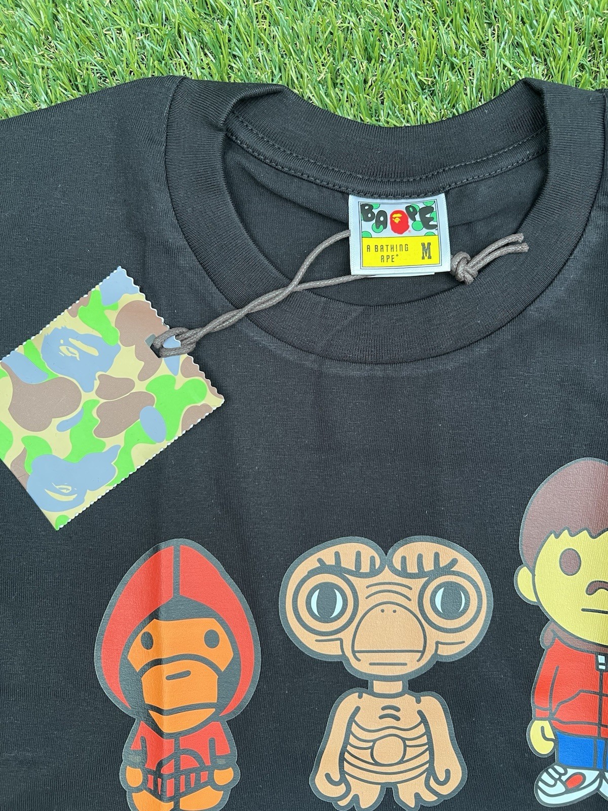 A Bathing Ape BAPE x E.T. Graphic Print Logo White T-Shirt Men’s Size L