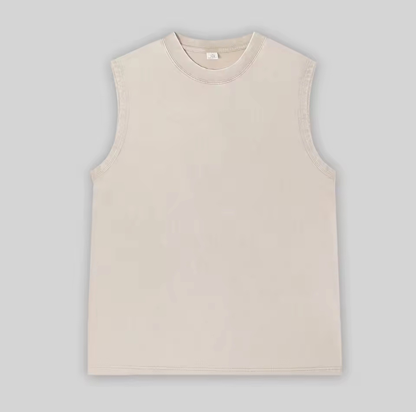 Men’s Acid Wash Muscle Shirt – Vintage Sleeveless T-Shirt, Plain