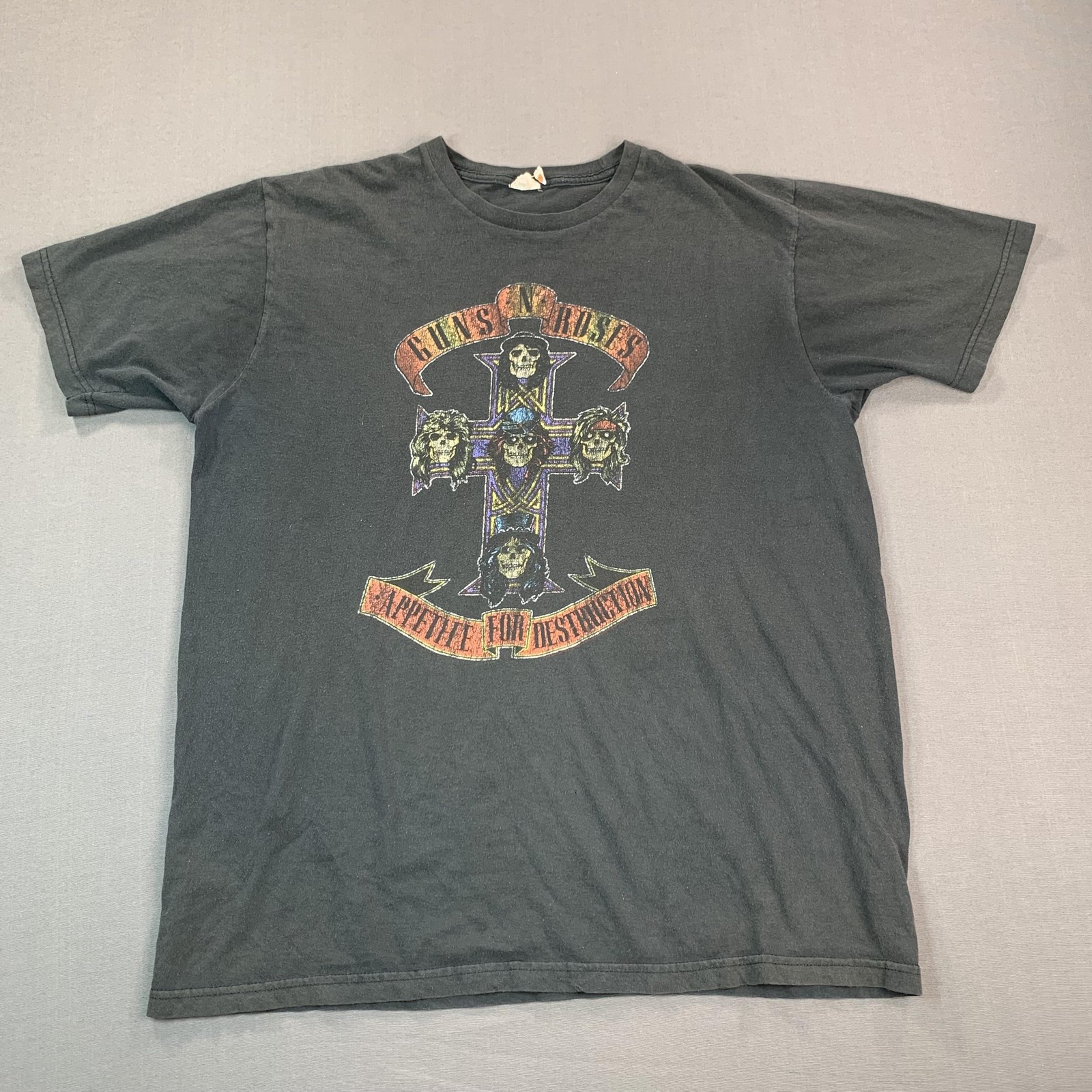 VTG 90s Guns N Roses Shirt Men XL Black Appetite For Destruction Rock Band Tee
