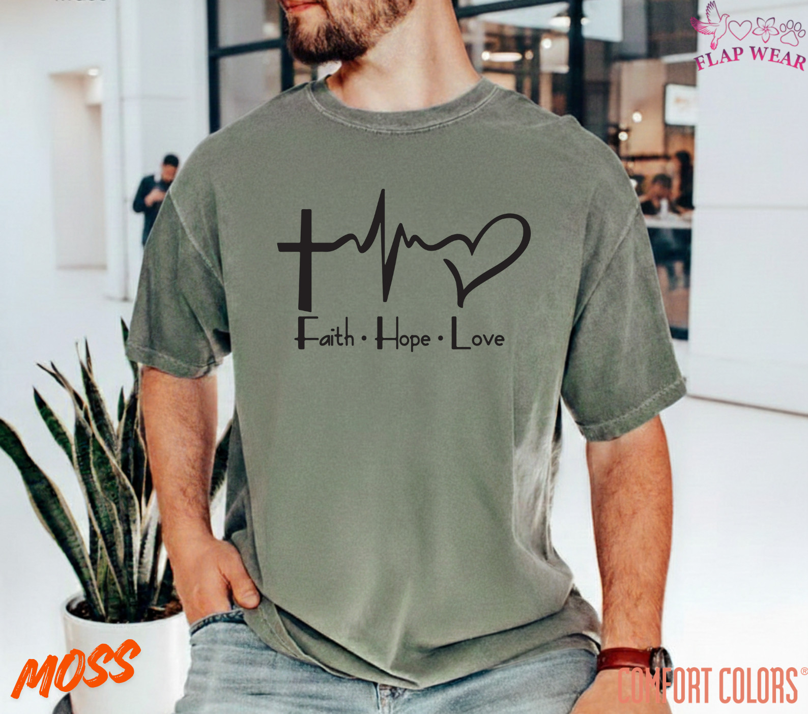 Unisex Faith Hope Love T-Shirt, Men T shirt,Women T shirt Gift Religion Top