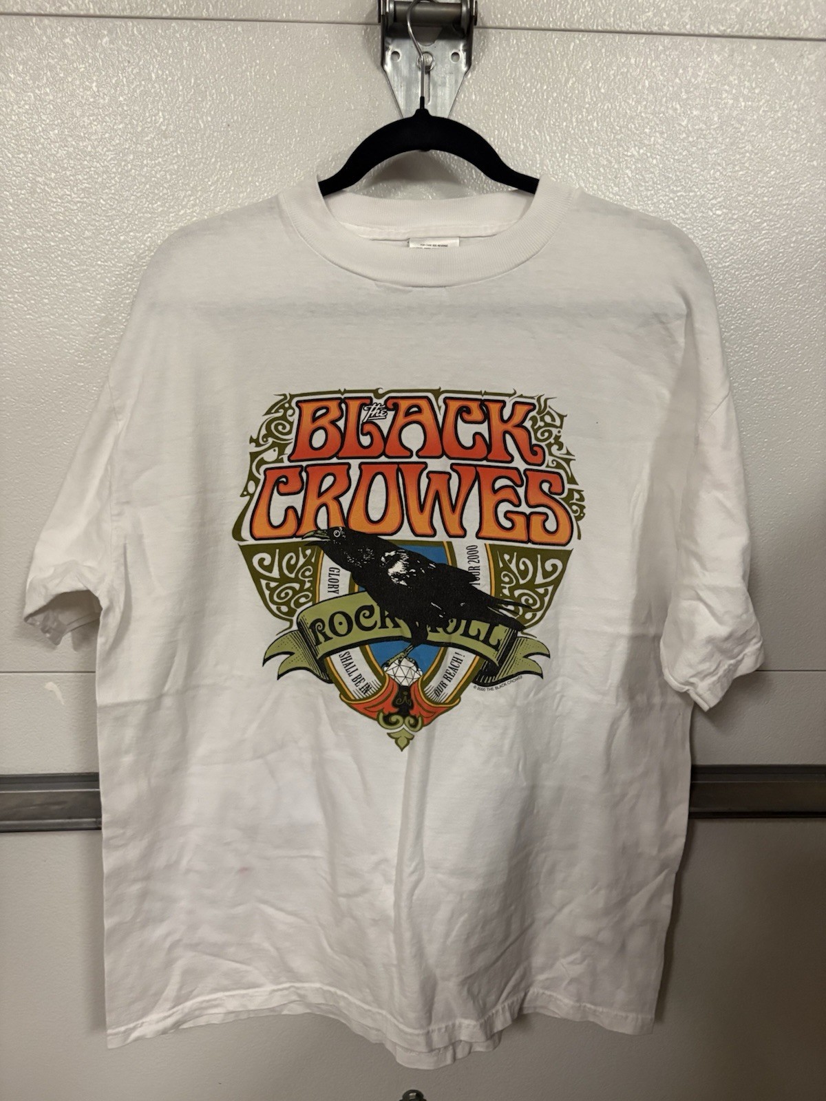 VTG 2000 The Black Crowes Flying Crowes Rock Tour T-Shirt White Men’s Size L
