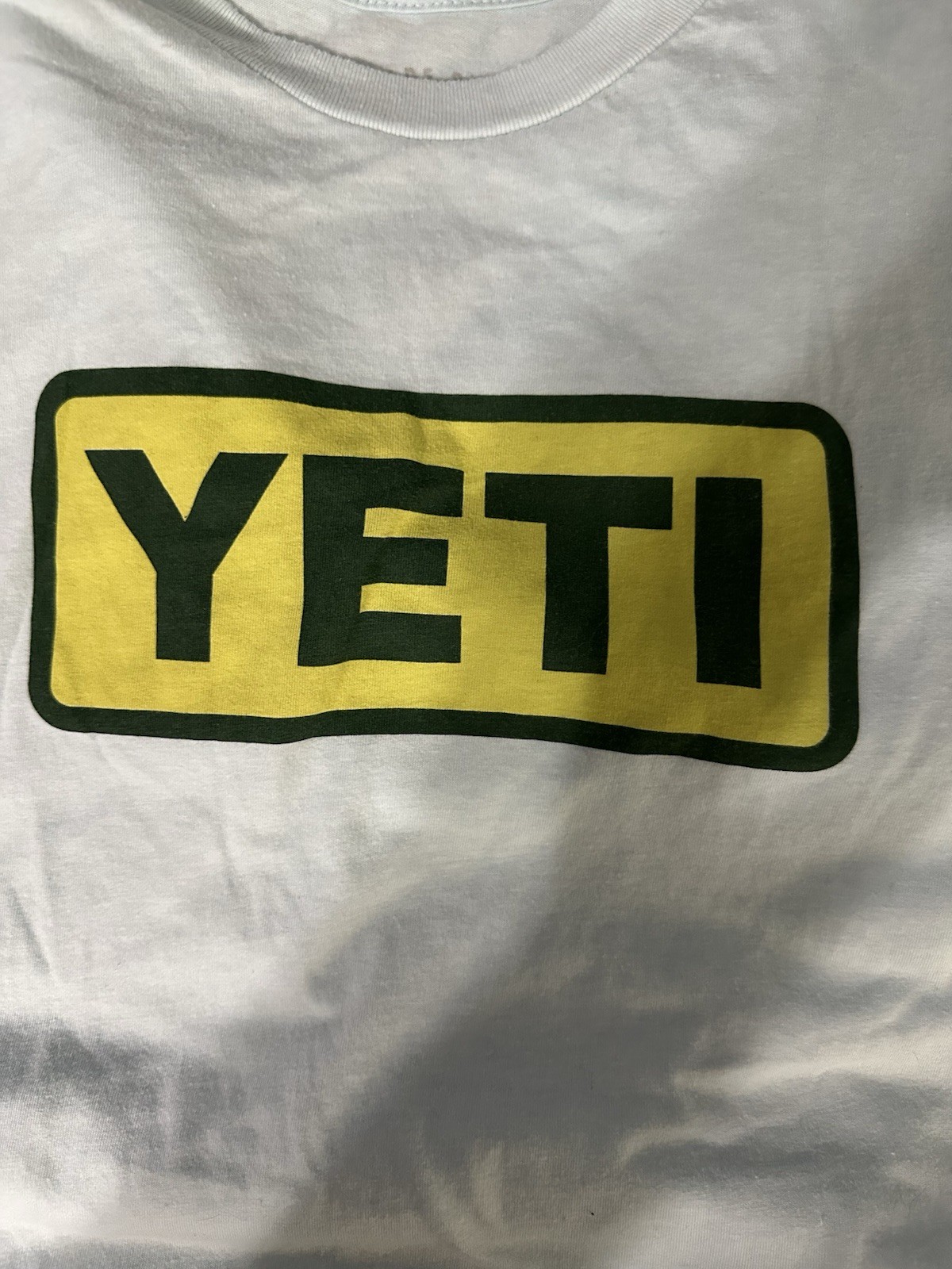 Yeti Men’s Short Sleeve T-Shirt Soft Green Size XL 100% Cotton