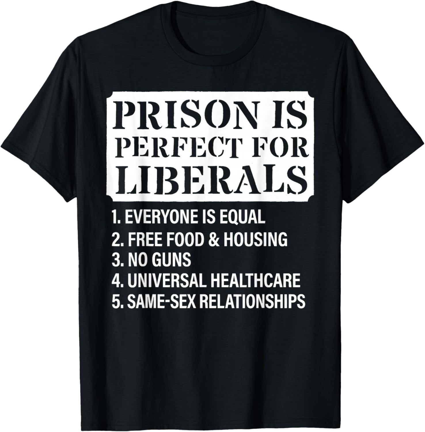 Prison is Perfect for Liberals – Anti Liberal Quote Funny Gift Unisex T-Shirt