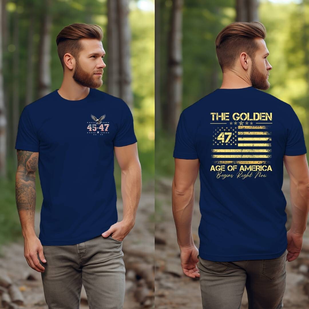 Trump Vance 2024 The Golden Age of America Great MAGA Golf 45 47 Eagle T-Shirt