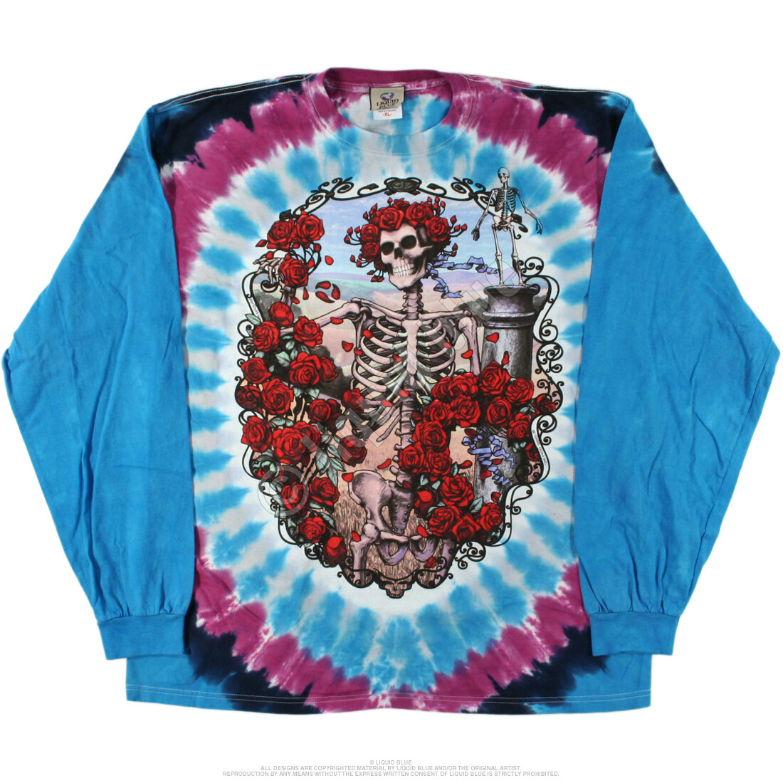 GRATEFUL DEAD-30TH ANNIVERSARY-TIE DYE LONG SLEEVE-2 SIDED T-SHIRT M-L-XL-XXL