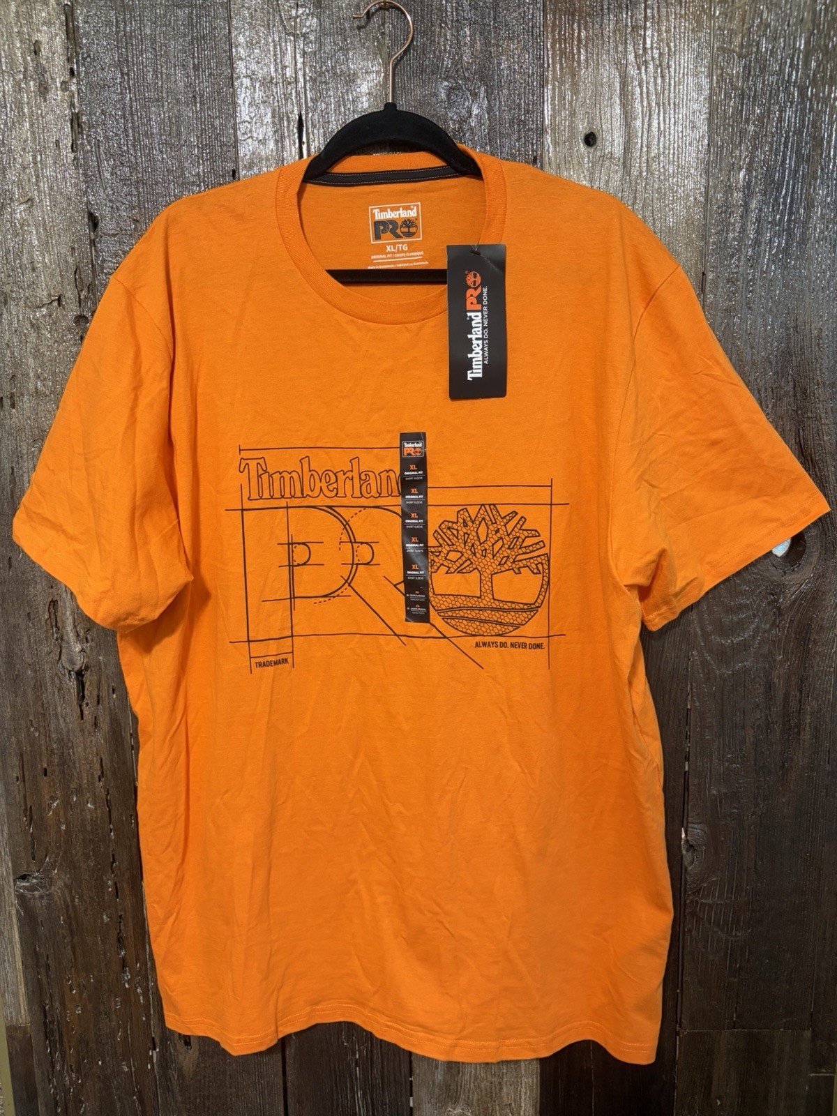 Timberland Pro Men’s Original Fit T Shirt Logo Graphic Sz XL Orange Nwt