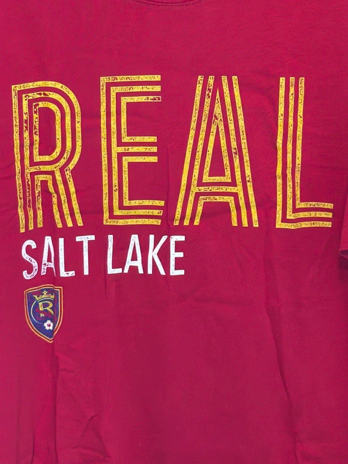 Adidas Real Salt Lake Red T-Shirt XL Short Sleeve Graphic Tee Soccer Fan Apparel