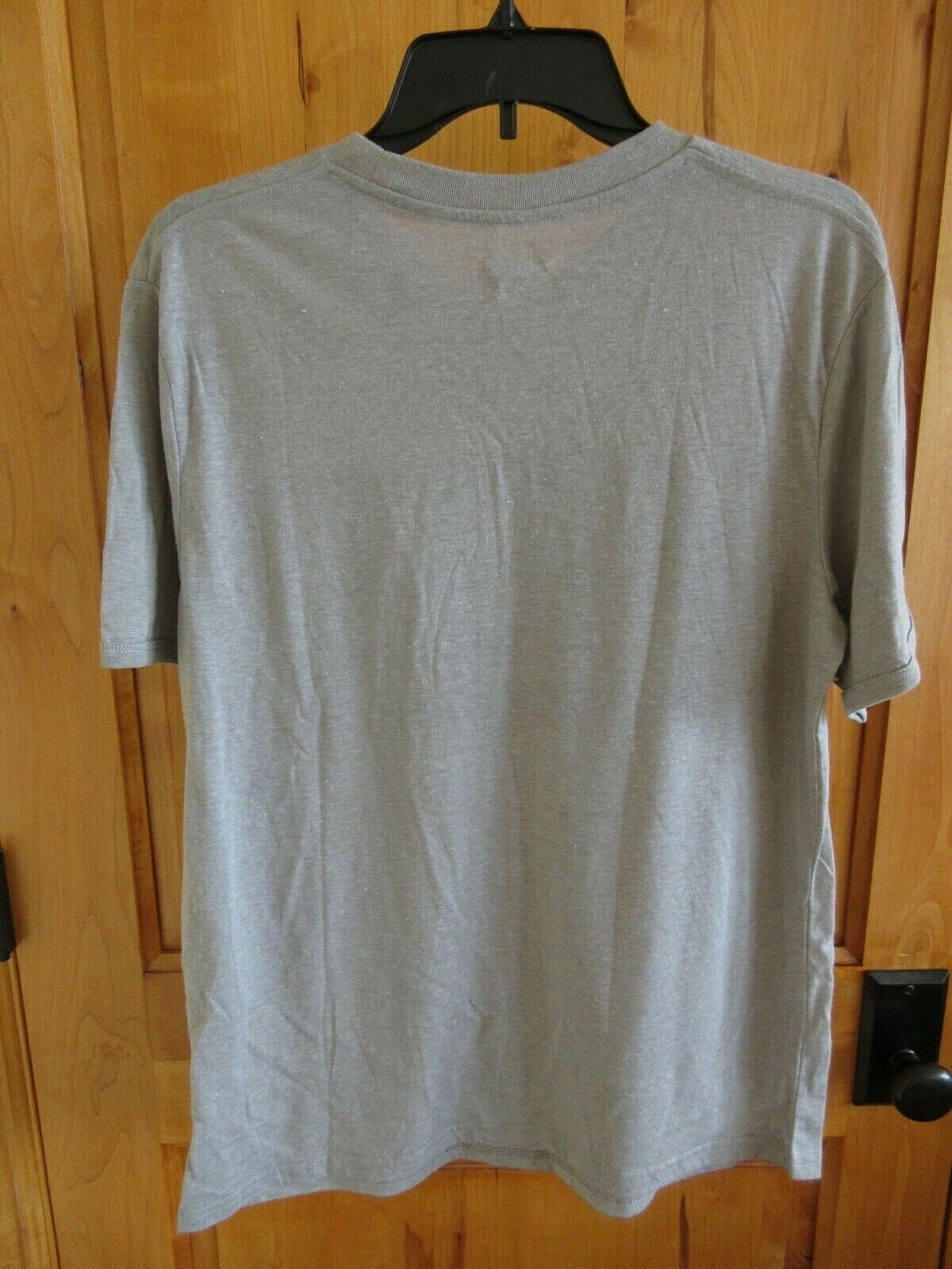 FILA NEW OLD STOCK LOGO NWT SIZE M T-SHIRT SSLV CREW NECK RED & NAVY ON GRAY