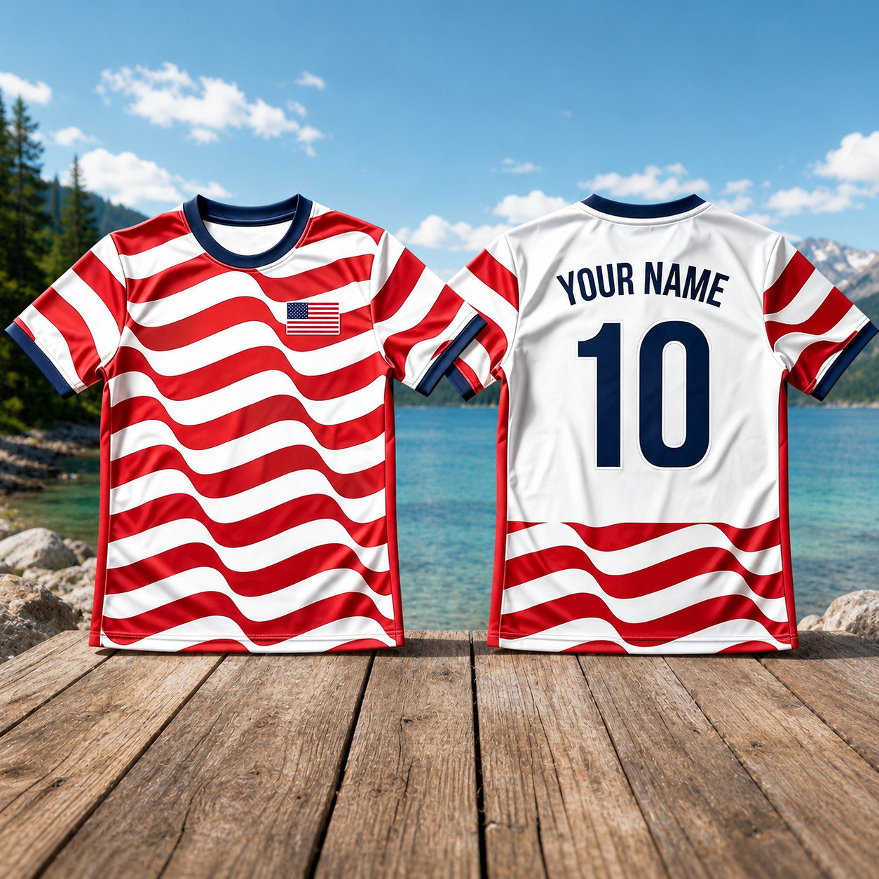 USA Soccer Jersey Personalized Football Fan Team Matching Shirt (S-5XL)