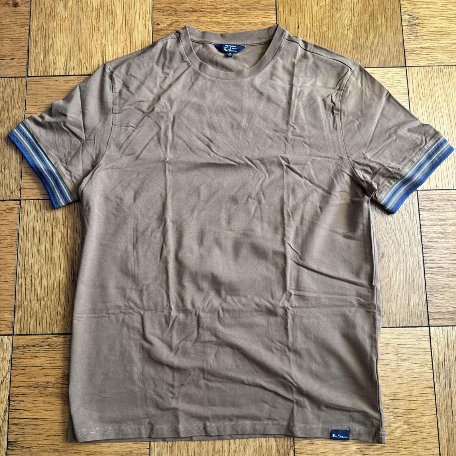 Ben Sherman Men’s Sz Medium Brown Short Sleeve Casual Stretch T-Shirt