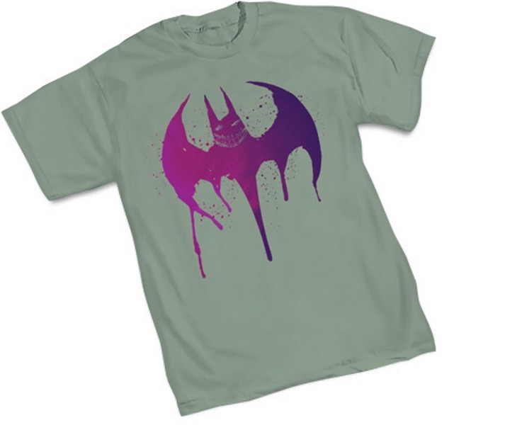 DC JOKER SYMBOL GREY ADULT Licensed T-Shirt – XL