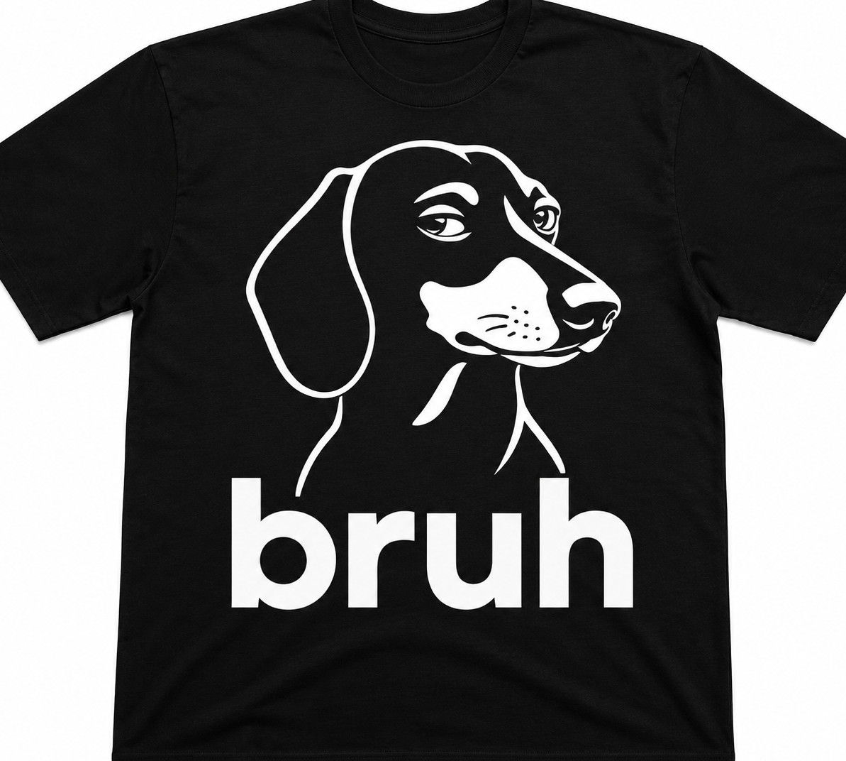 Bruh Funny Cute Dachshund Doxie Dog Puppy T shirt Tee