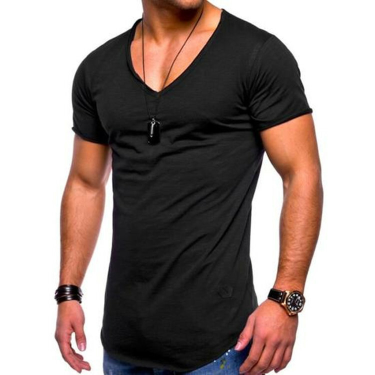 Men’s Slim Fit Short Sleeve Muscle Tee T-shirt Casual Blouse Solid Tops Shirt