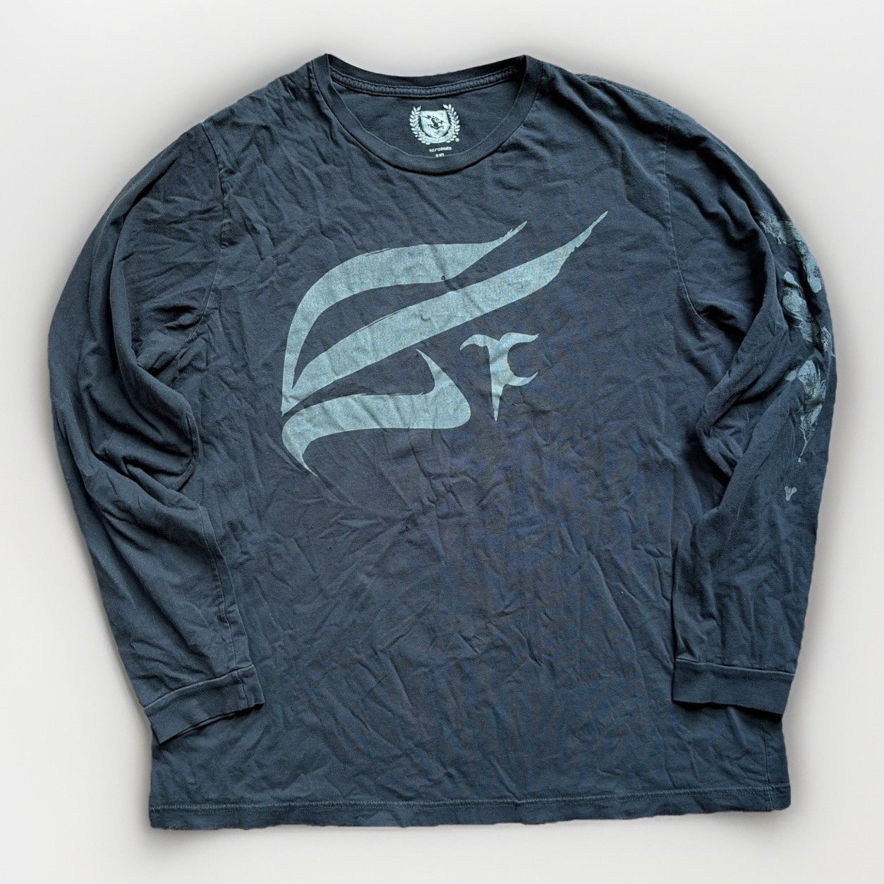 Destiny 2 Hawkmoon Triumph Distressed Reforged Long-sleeve Shirt size 3XL Holes