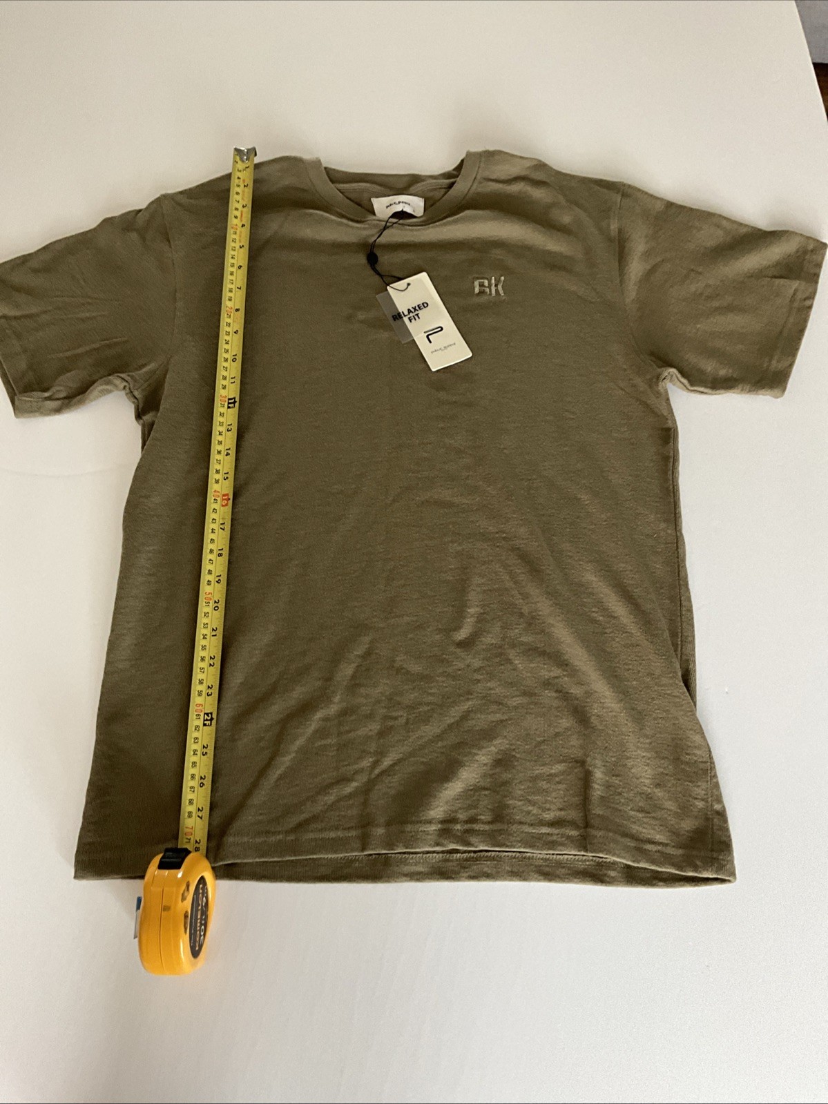 Public Supply Relaxed Fit LINEN Tee LARGE Olive NWT
