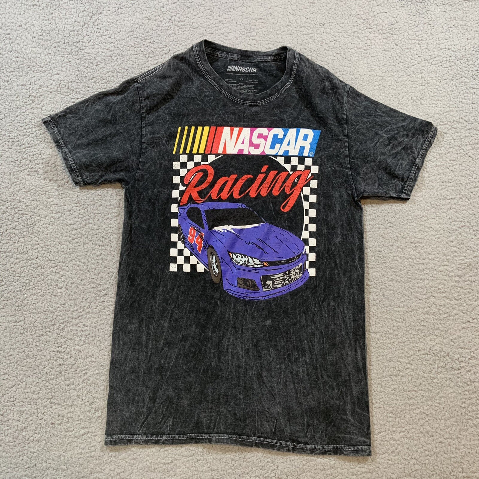 Nascar Racing #94 Mens XS T-Shirt Crew Neck Black 100% Cotton
