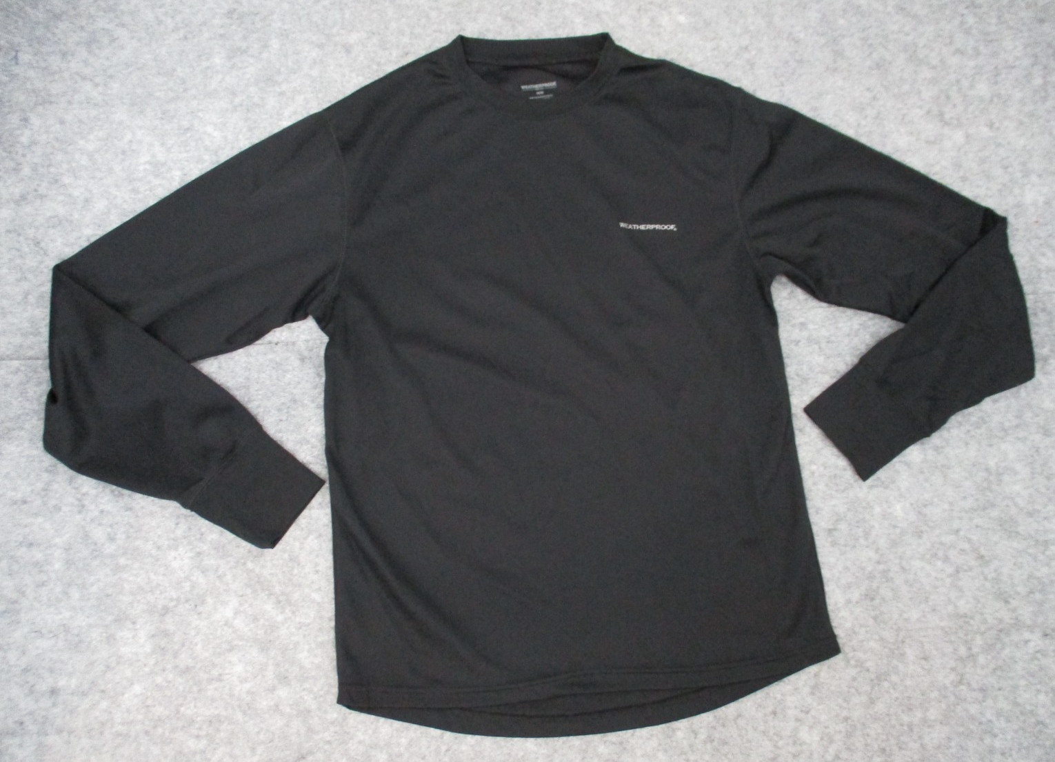 Weatherproof Mens Medium Base Layer Black Long Sleeve Top Layering Outdoors
